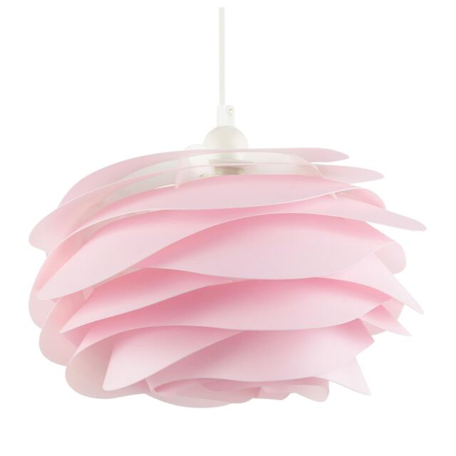 Modern Pink Wavy Rippled Pendant Ceiling Light Shade for Bedroom etc