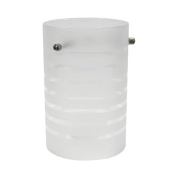 ValueLights Elsie Frosted Glass Striped Ceiling Small Shade