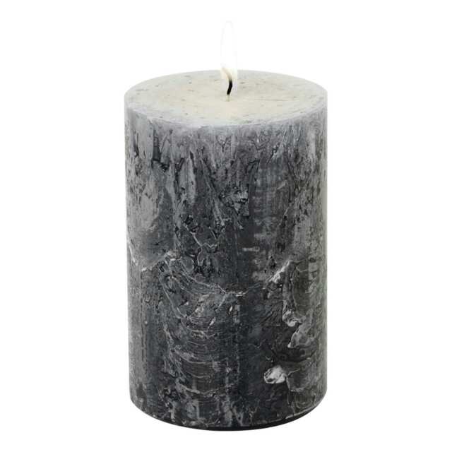 IHR Pillar Candle Small Solid Colour Unscented 11cm Grey