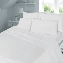 T180 Percale Duvet Cover Set - King - White White King