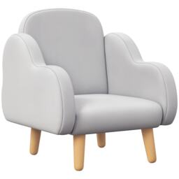 ZONEKIZ Kids Armchair Toddler Sofa Chair Cloud-Shaped for 1.5-3 Years Grey