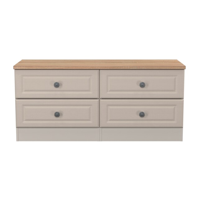 Surrey 4 Drawer Bed Box in Kashmir Ash & Bardolino Oak (Ready Assembled) Cream Kashmir Ash & Bardolino Oak