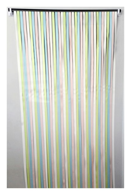 Heavy Duty Bug Blind,Fly Blind,Strip Blind, Door Blind-STRIP BLIND - PASTEL MULTI (80cm wide-UK Standard door size) Multi Pastel