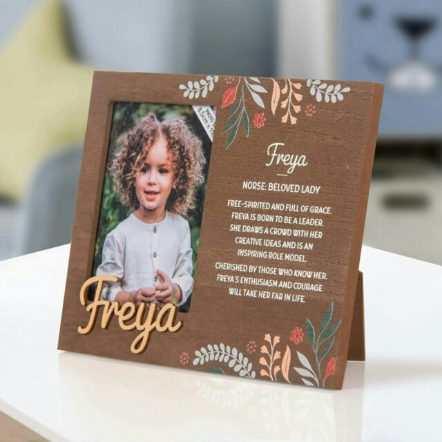 History & Heraldry Pre-Personalised Kids Wooden Picture Frame - Freya