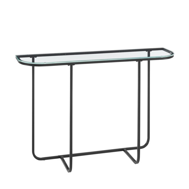 Curved 112cm Entry Console Table for Living Room Black 1
