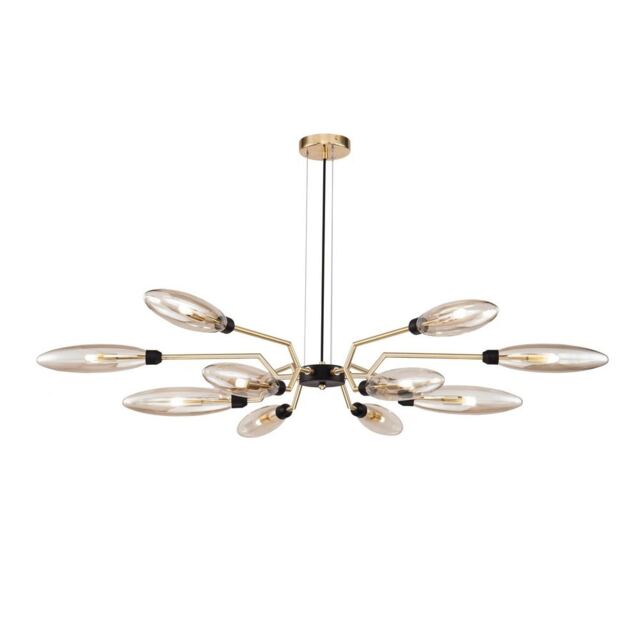 Ventura Ceiling Pendant Lamp Matt Gold , 12 Light, G9