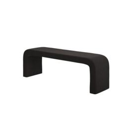 Ren Indoor Bench - Boucle - L41 x W151.5 x H50 cm - Black - Fully Assembled