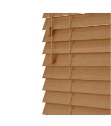 40cm Caramel Oak Wooden Venetian Blinds With Strings (130cm drop) Brown Brown