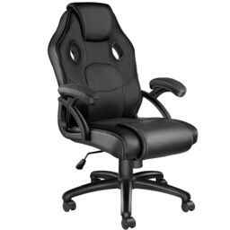 Gaming Chair Mike - ergonomic shape, thick padding, stepless height adjustment Black black One Size 1