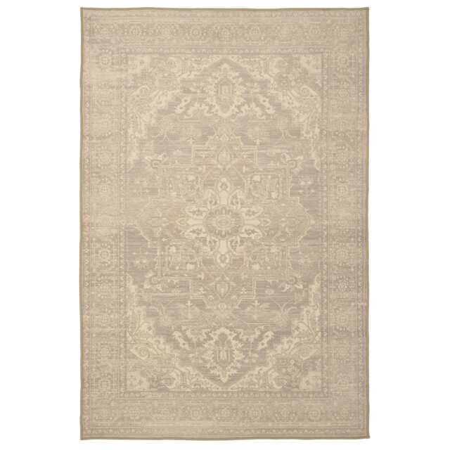 Beige Vintage Soft Washable & Liquid Repellent Living Room Area Rug 160cm x 230cm