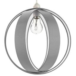 Modern Grey Faux Silk Fabric Cocoon Globe Design Ceiling Pendant Light Shade Grey Grey 1