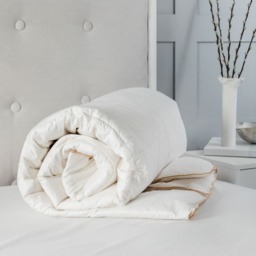 Luxury 10.5 Tog Goose Feather And Down Duvet 100% Cotton Cover King White