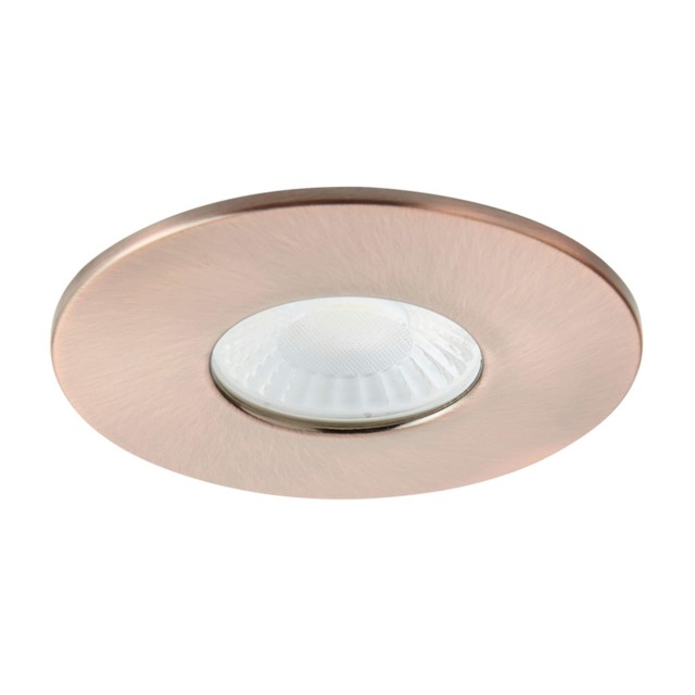 BHS Nate LED Fixed Fire Rated IP65 Recessed Spotlight Copper Antique Copper 1