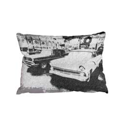 Cool cars satin silver (Outdoor Cushion)