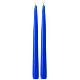 IHR Taper Candle Pair Solid Coloured Unscented Brilliant Blue