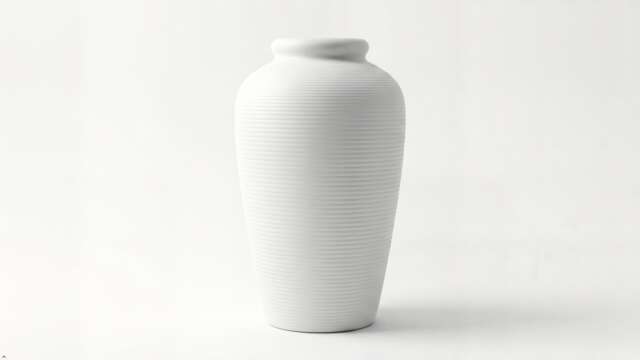 Luna White Textured Decorative Vase