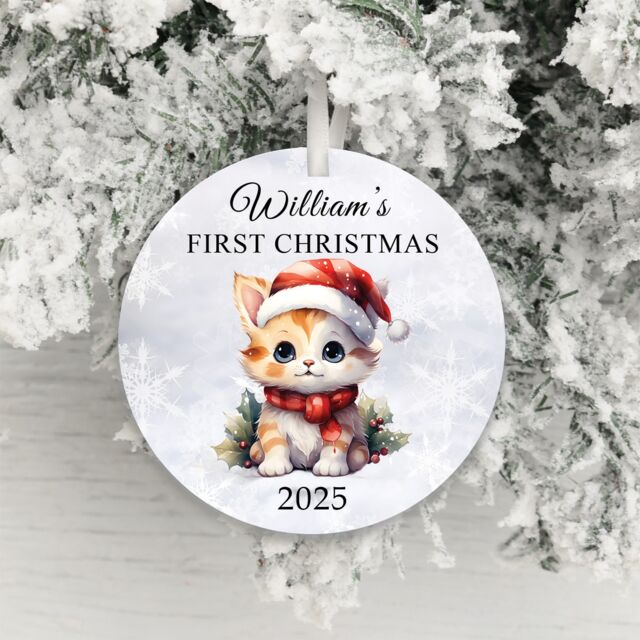 Personalised Babys First Christmas Decoration for Child Christmas Keepsake