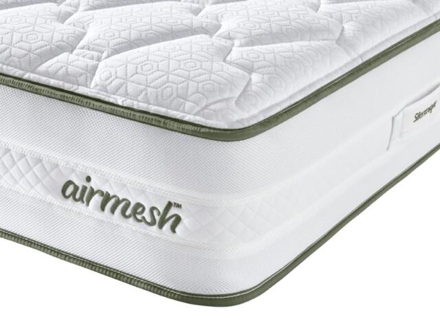 Silentnight Airmesh 1600 Comfort Mattress Double White Double