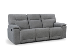 Grey Fabric 3 Seater Manual Recliner Sofa MURCIA