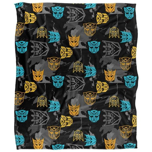 Transformers Repeat Logo Blanket - White - One Size