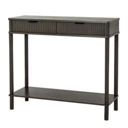 Reed Collection 2 Drawer Console Table - Wood - L33 x W90 x H80 cm - Brown