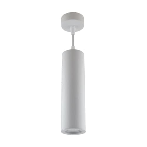 CGC ELLE Adjustable White Cylinder Pendant Light - GU10 White White Height: 21cm, Length: 110cm, Width: 6 cm, Diameter: 6 cm