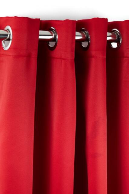 Woven Thermal Blackout Eyelet Curtains Red 116cm x 137cm Red Red