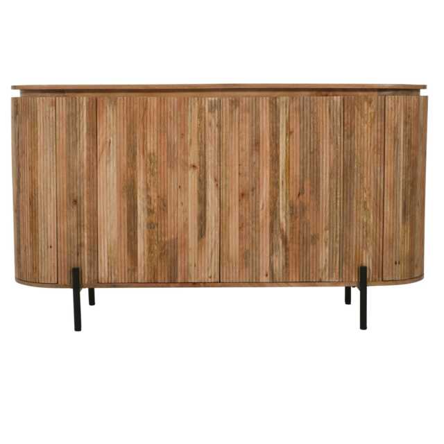 Niles Solid Wood Sideboard With Metal Legs Brown