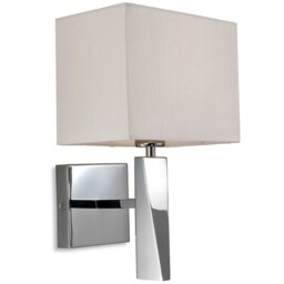 Mansion 1 Light Single Indoor Wall Light Polished Stainless Steel, Cream, E14