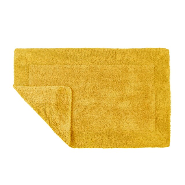 Heavyweight Reversible Bath Mat Rug 53 x 85cm - Mustard