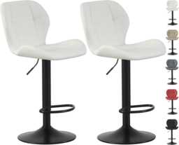 MCC Direct Set of 2 Height Adjustable Bar Stool Kitchen Breakfast Chairs Stella
