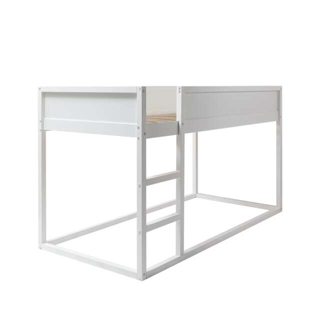 Lykke Midsleeper Cabin Bed Reversible with Straight Ladder in White
