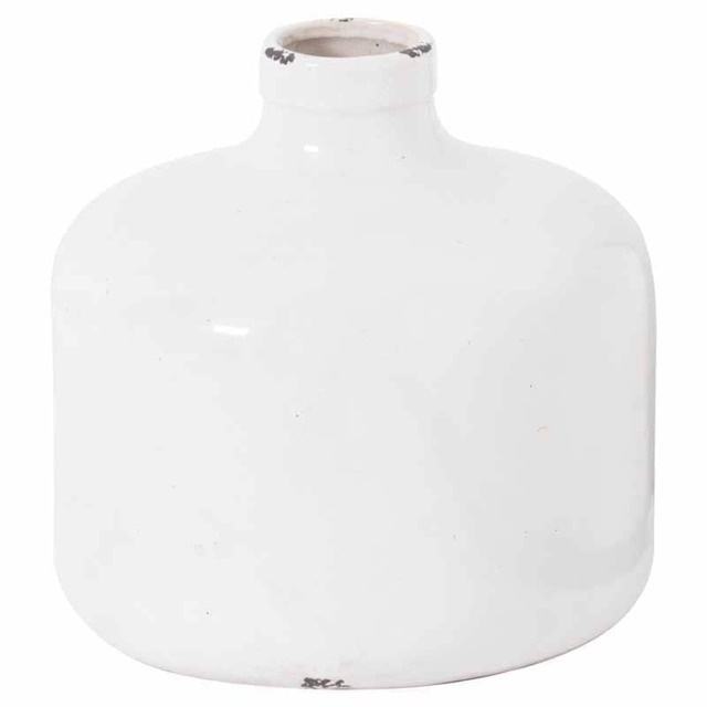 Garda Glazed Eve Vase - Ceramic - L29 x W29 x H29 cm - White White
