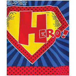 Home & Living Childrens/Kids Superhero Microfibre Hooded Towel - Blue/Red/Yellow - One Size Blue One size