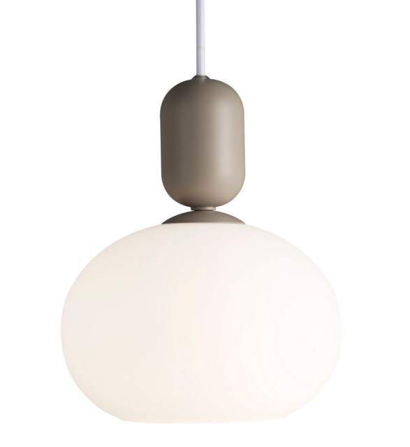 Nordlux Notti Indoor Pendant Light Grey Glass E27 Hand Blown Glass - Mains Powered, IP20 Grey
