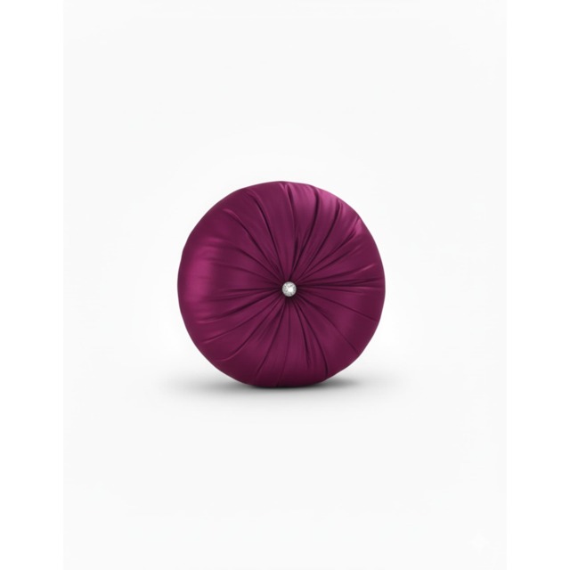 Round Diamante Cushion Sparkly Crystal Embellished Glam Filled Cushion Purple
