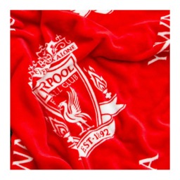 Liverpool FC YNWA Rotary Fleece Blanket - Red/White - 200cm x 150cm