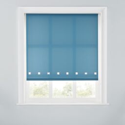 A.Unique Home Premium Quality Trimmable Square Eyelet Window Roller Blind - 6FT - BLUE STONE - 180CM (W) x 170CM (L)