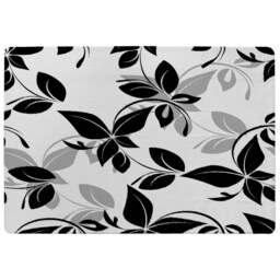 Black & White Floral Rug Multi