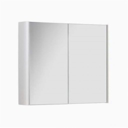 800mm 2 Door Bathroom Mirror Cabinet- White Gloss- (Choice) White White 1