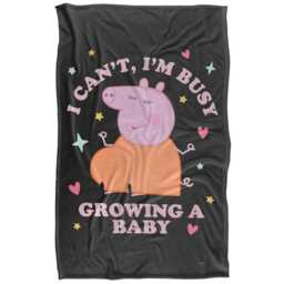 Peppa Pig Busy Growing A Baby Mummy Pig Blanket - White - One Size