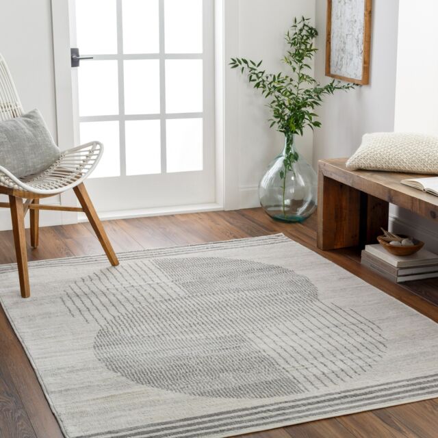 LIVABLISS Floransa-Geometric Modern Rug 160 x 215 cm Brown Grey Blue