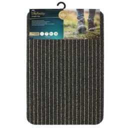 JVL Infinity Scraper Door Mat 50x75cm - Brown