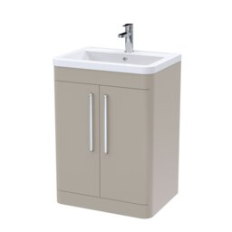 Balterley Aldershawe 2 Door Vanity Unit, Ceramic Basin, 600mm, Pebble Grey