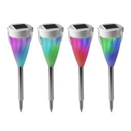 Gardenwize Pack of 4 Solar Colour Changing Hanging Stake Lights Outdoor