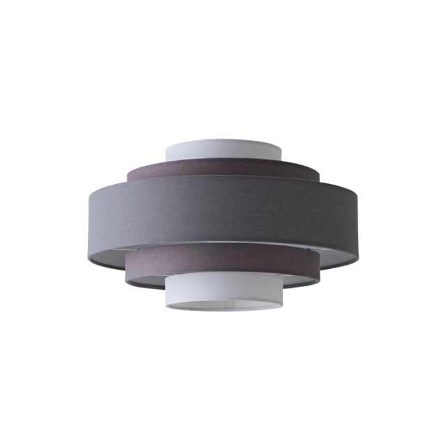 ValueLights Hampshire Grey Ceiling Pendant Light Shade and Bulb