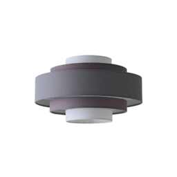 ValueLights Hampshire Grey Ceiling Pendant Light Shade and Bulb