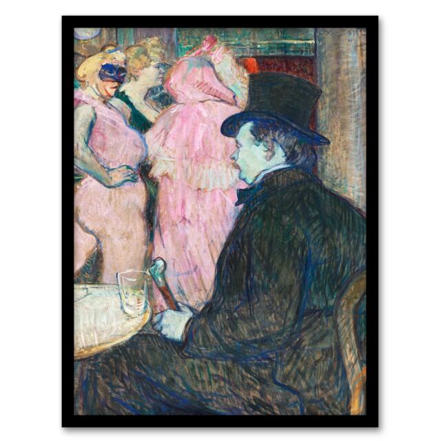 Toulouse Lautrec Framed Wall Art Print Maxime Dethomas Portrait Home Décor