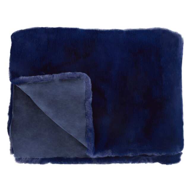 Lamina Navy Blue Throw