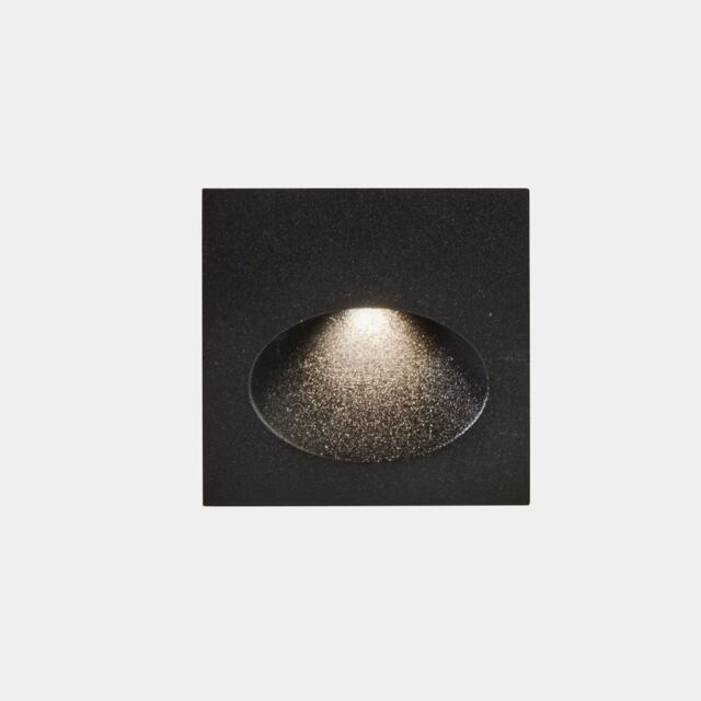 Bat Outdoor LED Recessed Wall Light Square Urban Grey IP65 2.2W 2700K